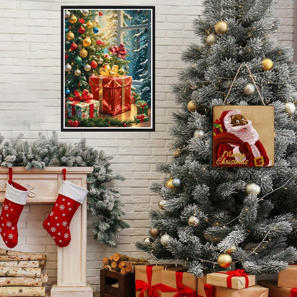 MBNTJHT 6 Pack Christmas Diamond Painting Kits for Adults,DIY Full Round Drill Winter Scene Diamond Art Kits for Beginners,5D Gem Art Painting Craft for Home Decor Gifts 12x16 Inch. MBNTJHT