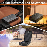 Z ZLJUAN Portable Gun Safe with LCD Display of Temp,Humidity,Pistol Safe with Biometric Fingerprint,Keypad Lock,Key,Biometric Handgun Safe for Travel/Home/Car/Nightstand Beside (Black) Z ZLJUAN