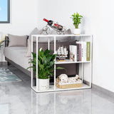 HDANI Console Table, Narrow Entryway Table, 3 Tier Metal Hallway Table, 9.8''Dx31.5''Wx29.7''H(White) HDANI