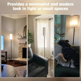 Ambimall 64'' Floor Lamp for Living Room with Bulb - Tall Lamps with Beige Lampshade & Pull Chain Switch, Pole Lamps for Bedrooms Tall, Minimalist Floor Lamp Ambimall