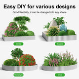 Land Guard Corrugated Garden Edging Border,6" x 50' Landscape Paver Edging, Tall Landscape Edging, Fence for Garden, Flower Bed, Lawn and Landscape Edging (Silver) Land Guard