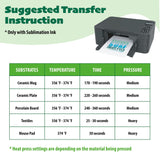 Sublimation Paper 8.5 x 11 Inch 100 Sheets for Any Inkjet Sublimation Printer with Sublimation Ink for Sublimation Blanks, Mug, Tumblers, T-shirt Light Fabric and DIY Gifts (8.5 x 11 inch) MOOSHU