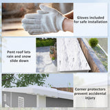 Outsunny 8' x 4' Outdoor Storage Shed, Resin Plastic Shed with Floor, Window, Lockable Doors and Vents, All-Weather Tool Shed for Backyard, Patio, Lawn, Gray Outsunny