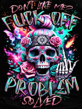 mrpwnle Skull Diamond Art Kits for Adults, Don't Like Me Skull Diamond Painting Kits for Adults Beginners, 5D DIY Full Drill Round Gem Art Crafts Paintings for Home Wall Decor 12 x16Inch mrpwnle