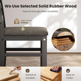 PHI VILLA Dining Table Set for 4, Modern Farmhouse Kitchen Table Set, Faux Marble Dining Table and 4 Cushioned Chairs, Solid Rubber Wood Dining Room Table Set, Venatino White Marble& Black PHI VILLA