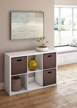 ClosetMaid 6 Cube Storage Shelf Organizer Bookshelf with Open Back, Vertical or Horizontal, Easy Assembly, Wood, White Finish ClosetMaid