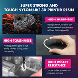 Inslogic Nylon 3D Printer Resin Bundle, 2 * 1KG Black Resin Strong Tough Durable 3D Resin, High Compatible for LCD 3D Printers, 395-405nm UV Light Curing 3D Printing Liquid Photopolymer Resin JAYO