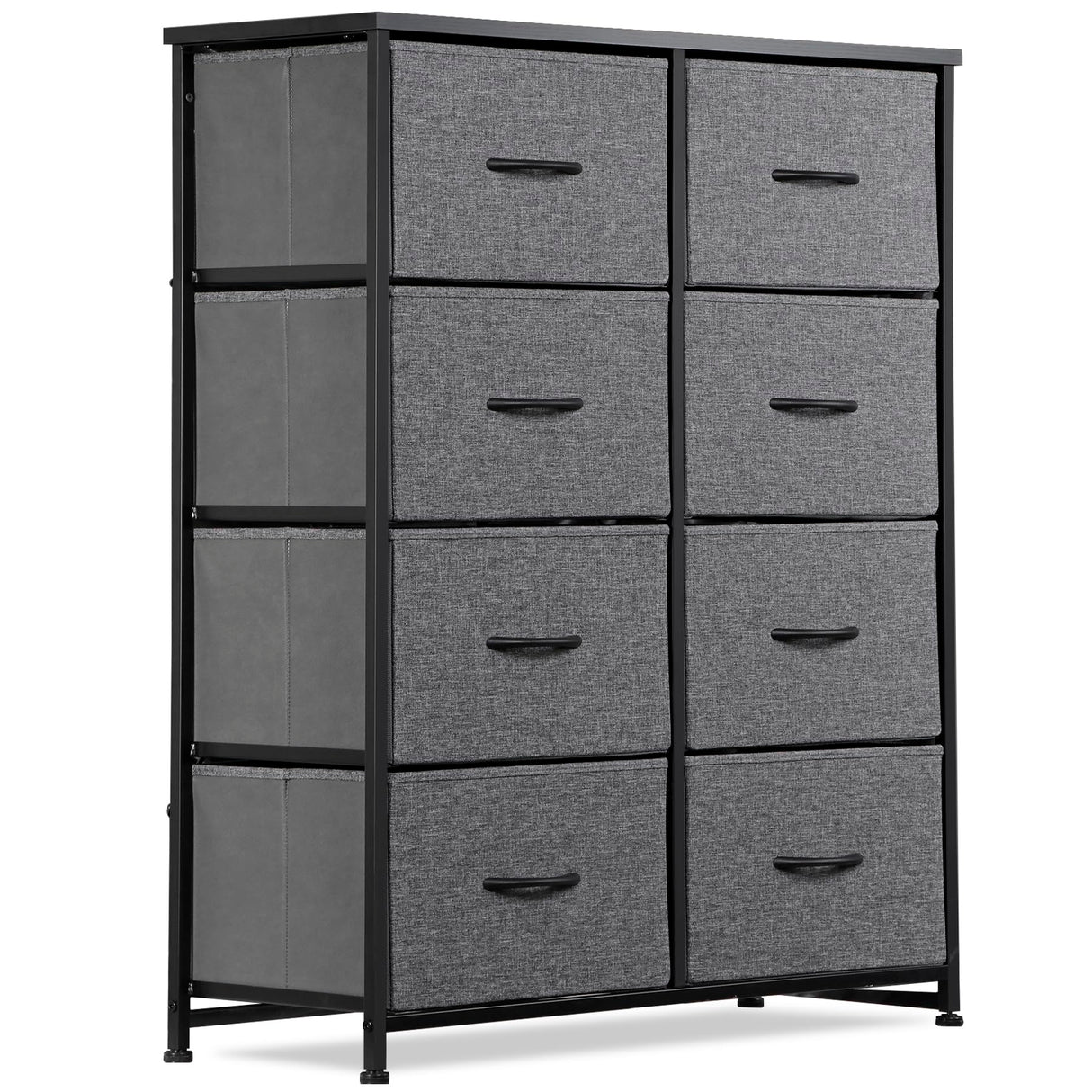 SUPER DEAL Dresser for Bedroom with 8 Drawers 38.7 inch Tall Chest of Drawers for Clothes, Storage Tower Organizer TV Stand with Removable Fabric Bins for Bedroom, Closet, Entryway, Living Room SUPER DEAL