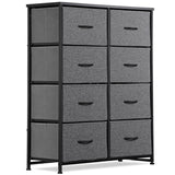 SUPER DEAL Dresser for Bedroom with 8 Drawers 38.7 inch Tall Chest of Drawers for Clothes, Storage Tower Organizer TV Stand with Removable Fabric Bins for Bedroom, Closet, Entryway, Living Room SUPER DEAL