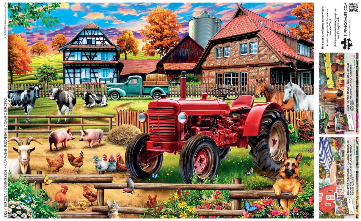 Buffalo Games - PD Moreno - European Countryside - 500 Piece Jigsaw Puzzle for Adults -Challenging Puzzle Perfect for Game Nights - Finished Size is 21.25 x 15.00 Buffalo Games