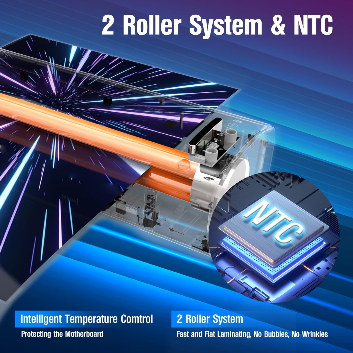 Laminator Machine 13 Inch, 60s Quick Warm-Up Never Jam Laminating Machine with 52 Laminating Sheets, 9 in 1 A3 Thermal Machine Hot & Cold with Paper Trimmer Corner Rounder for Office School Home Use OidoZac