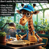 Premium Inside Insight Clear Wood Burning Kit & Soldering Iron Kit + Case, Solder, 8 Tip, Tweezer, Pump, Flux, Precise Pen-Fast Heat, LCD Temp Control 392-932°F, Art, Craft, Electronics, Pro DiY Inside Insight