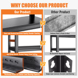 63" H, 2000 lb. Heavy Duty Storage Shelving Unit Adjustable 5-Tier Metal Garage Storage Shelves | Easy to Assemble, Storage Shelves for Basements and Garages, 63 "H*32 "W*16 "D Metallitrend