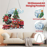 MOGTAA Christmas Diamond Art Hanging Kits for Adults Kids, Christmas Train Diamond Art Suncatchers, 5D Special Shape Diamond Painting Window Pendant Kit for Home Garden Wall Decor MOGTAA
