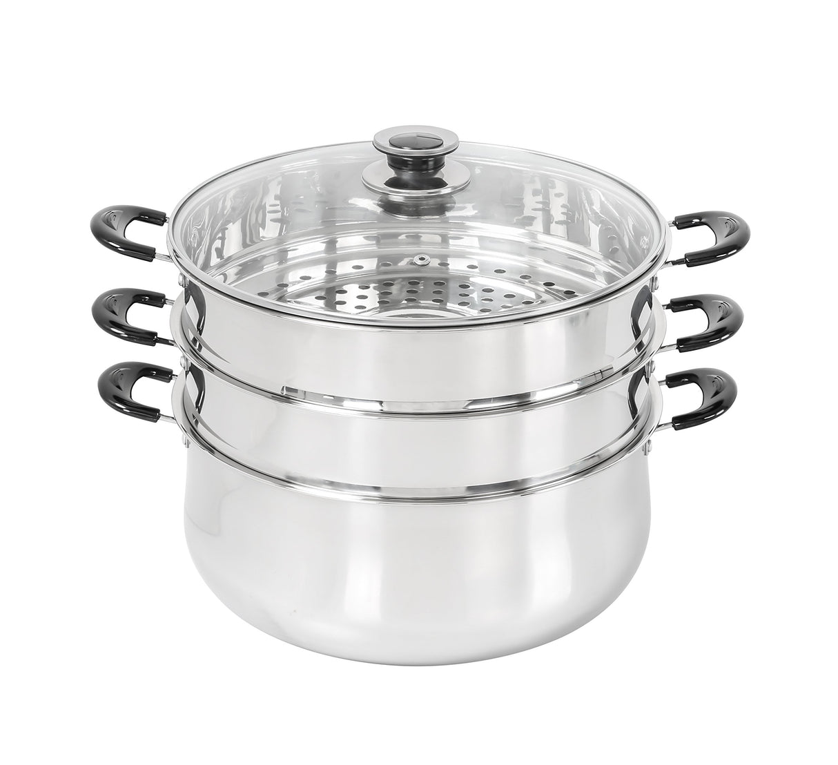 Concord 30 CM Stainless Steel 3 Tier Steamer Pot Steaming Cookware - Triply Bottom Concord