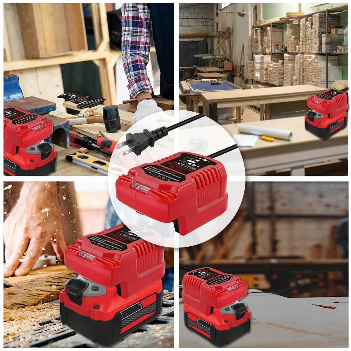 Laimiao Replacement Mini Charger for Craftsman 20V Battery,Compatible with Craftsman V20 Lithium Battery CMCB204 CMCB202 CMCB201 CMCB209 CMCB205 (Only for V20 Series，Battery Not Included) Laimiao