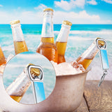 Patelai 10 Pieces Sublimation Blank Keychains Sublimation Metal Blank Bottle Opener Keychains Aluminum Heat Transfer Sublimation Key Rings Customized Sublimation Photos (Round, Rectangle) Patelai