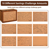 10000 Kakeibo Wooden Money Saving Challenge Box Cash Vault Piggy Bank for Adults Kids Savings Goals Smash Box Saver for Boys and Girls (10 Amounts) Zayeemi