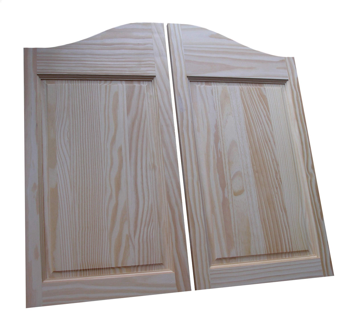 Cafe Doors by Cafe Doors Emporium | Pine Raised 2 Paneled | Premade for 32" W Finished Opening | Saloon Western Style Swinging Bar Pub Solid Wood Cafe Door | Includes Gravity Pivot Hinges Cafe Doors Emporium