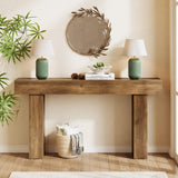 LITTLE TREE 63-Inch Narrow Console Table, Modern Sofa Table for Hallway, Entryway Table for Living Room, Bedroom, Home Office, Wood Color LITTLE TREE