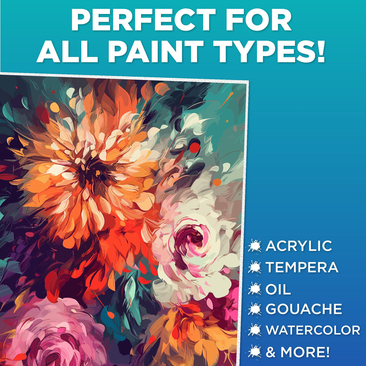 Horizon Group USA Stretched Canvas 11"" x 14"" 8 PK, 16mm Thick, 100% Cotton, for Painting, Pouring, Oil Paint, Multi-Media Art, 8-Pack (204039) Horizon Group USA