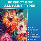 Horizon Group USA Stretched Canvas 11"" x 14"" 8 PK, 16mm Thick, 100% Cotton, for Painting, Pouring, Oil Paint, Multi-Media Art, 8-Pack (204039) Horizon Group USA