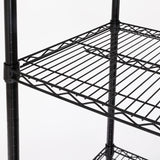 Seville Classics UltraDurable Heavy Duty NSF Solid Steel Wire Rack Storage Unit, Organizer for Garage, Warehouse, Office, Restaurant, Classroom, Kitchen, Black, 5-Tier Shelving, 48" W x 18" D Seville Classics