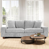 Czpalo 71.25" Chenille Sofa Couches for Living Room, 2 Seater Sofa with 2 Pillows, Small Modern Loveseat Couch for Small Spaces, Office. (Light Grey, 71.25 inches) Czpalo