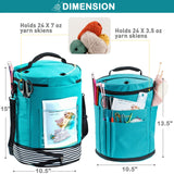 MYBAGZING Expandable Crochet Bag-Knitting Bag Yarn Storage Organizer - Yarn Bag and Crochet Tote, Yarn Holder for Crocheting, Crochet Accessories, Suppliers, Needles with Zipper Closure-Ideal Gift MYBAGZING