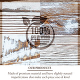 MyGift Black Metal Entryway Key Holder with 5 Hooks and Shabby Whitewashed Wood Base, Tabletop Necklace and Jewelry Organizer Rack with Ring Tray MyGift