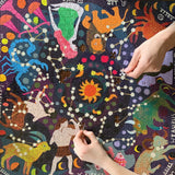 eeBoo Piece and Love Zodiac Constellation 1000-piece Square Adult Jigsaw Puzzle Glow in The Dark, Jigsaw Puzzle for Adult and Families, with Glossy, Sturdy Pieces and Minimal Puzzle Dust eeBoo