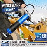 High Performance Heavy Duty Pistol Grip Grease Gun - Extra-Long 27 inch Heavy Duty Reinforced Flex Hose STEINBRÜCKE