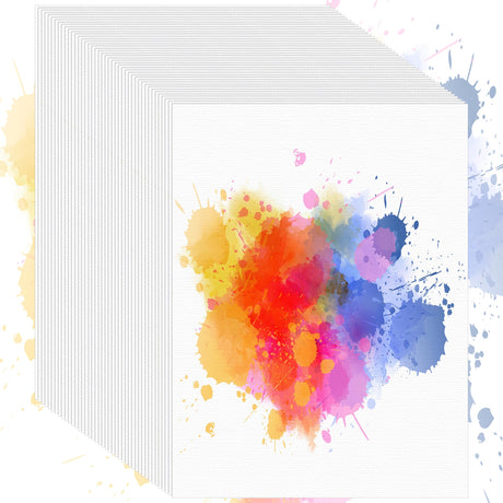 100 Sheets Cotton Watercolor Paper Bulk, 8.5" x 11" 140 lb/300 GSM Cold Press Water Color Paper White Paint Paper Suitable for Kids Adult Watercolor Drawing Augacage