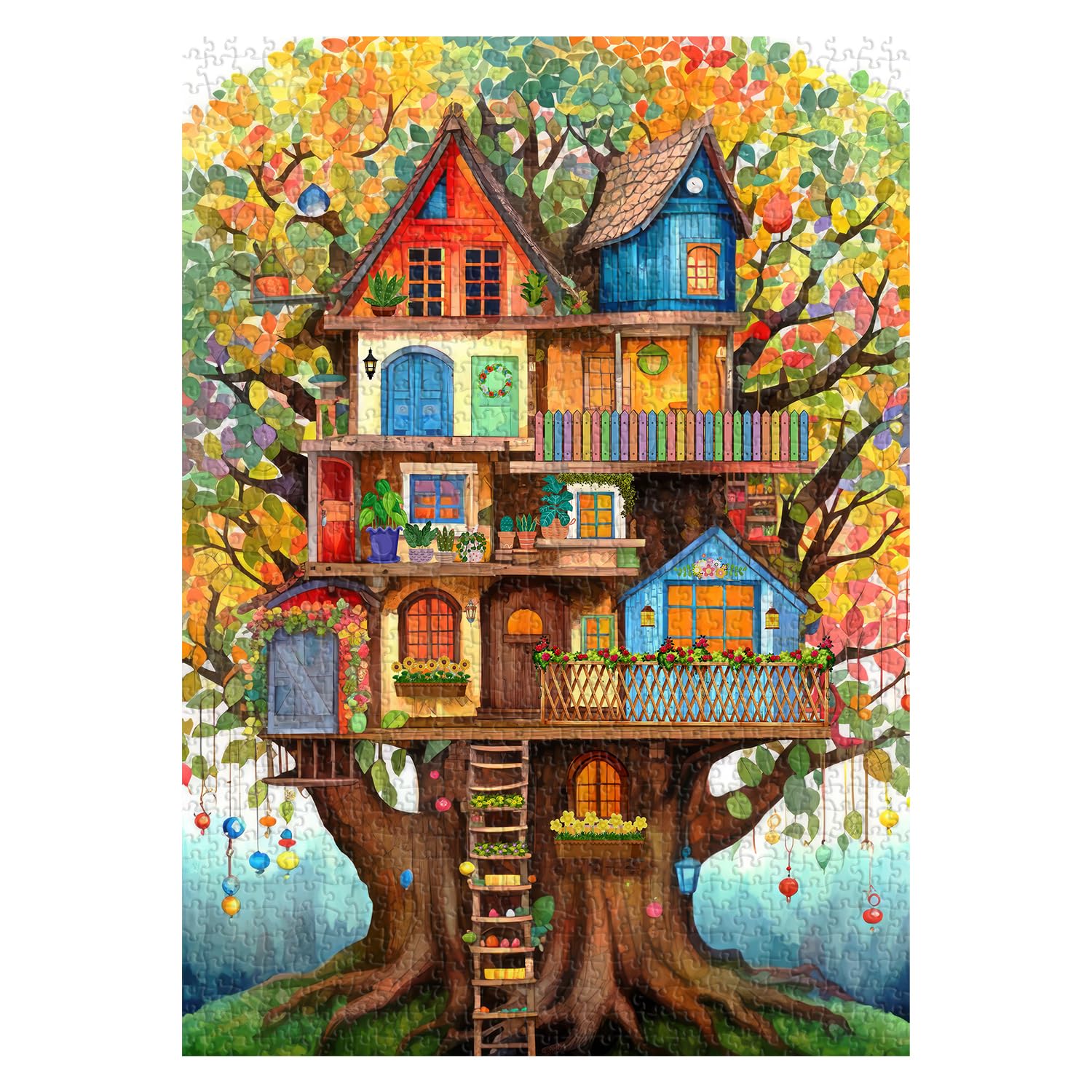 Tree House Puzzles for Adults 1000 Pieces, Fantasy Tree of Life