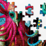 Unique Alien Puzzles 1000 Piece for Adults, Funny Cool Colorful Weird Jigsaw Puzzle, Unusual Horror Scary Octopus Puzzle BBOLDIN