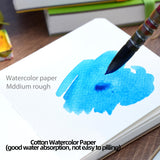 SEMLEART Watercolor Journal 6.49x6.49inches, Cold Press, 30 Sheets, 140lb/300gsm, Acid-Free,Water-Resistant Cover,Ideal for Painting, and Creative Journaling SEMLEART