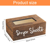 Blulu Dryer Sheet Holder for Laundry Room Wooden Dryer Sheet Container Dryer Sheets Dispenser Box Wooden Container Modern for Organizing Fabric Laundry Pods, 7.87 x 4.72 x 2.75 Inches Blulu