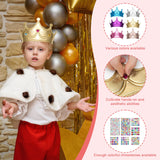 Hoedia 25PCS Foam Princess Crowns and Tiaras for Birthday Party Favors Hats, DIY Prince Crown Kit Paper Tiara with Crystal Diamond Sticker Hoedia