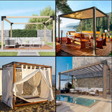 LANIAKEA 2PCS Pergola Brackets, 3-Way Right Angle Corner Bracket Pergola Kit with Screws, Pergola Hardware for 4x4 Inch(Actual: 3.5x3.5 Inch) Wood Beams LANIAKEA