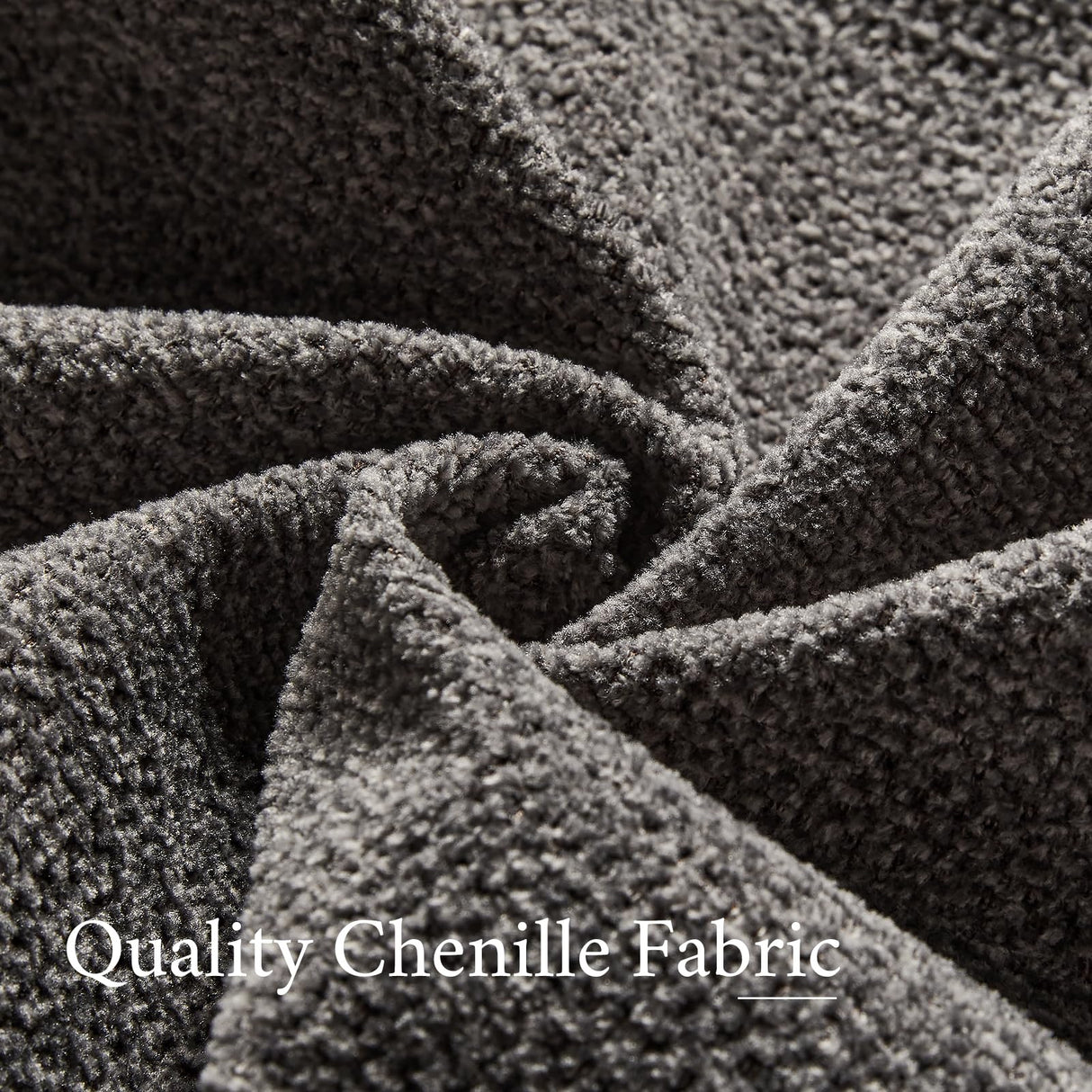 VanAcc 89 Inch Sofa, Comfy Sofa Couch with Extra Deep Seats, Modern Sofa- 3 Seater Sofa Couch for Living Room Apartment Lounge, Grey Chenille VanAcc