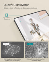 SONGMICS Full Length Mirror, 63 x 20 Inches, Rectangle Full Body Mirror with Stand, Aluminum Alloy Frame Floor Mirror, Tempered Glass, for Bedroom, Living Room, Cloakroom, Ink Black ULFM030B01 SONGMICS