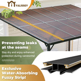 Yalissey 10'×8' Patio Gazebo with Waterproof Fuzzy Strip, Outdoor Gazebo with Innovative Base Support, Wall Mounted Gazebos Pergola with Roof for Backyard, Decks, Garden Yalissey