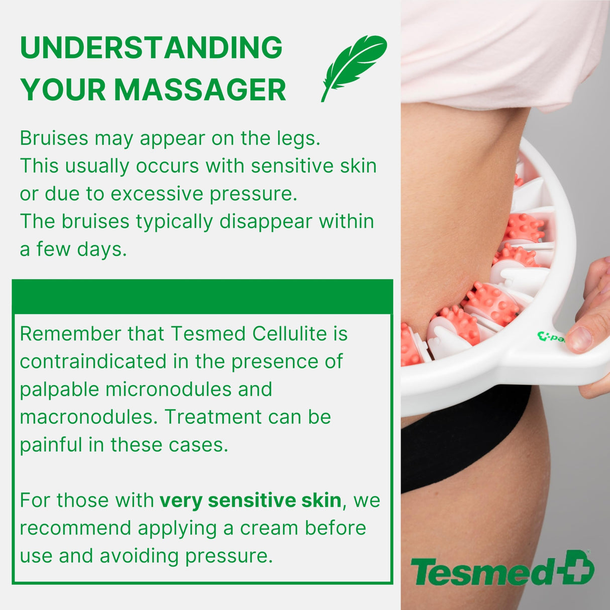 TESMED Anti Cellulite Massager: Clinically Proven Efficacy, Made in Italy, with Converging & Diverging Roller Technology. Patented Cellulite Roller for Thighs and Buttocks. TESMED