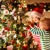 16Pcs Gingerbread Man Ornaments for Christmas Tree Gingerbread Christmas Decorations with Gingerbreads House Ornament for Christmas Tree Hanging Party Decor Miucat