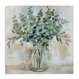 Stupell Industries Soothing Eucalyptus Flower Herb Arrangement Rustic Jar Canvas Wall Art, Design by Nan Stupell Industries