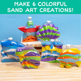 Made By Me Create Your Own Underwater Sand Art, Includes 6 Ocean-Themed Bottles, 8 Sand Colors, Glitter, & Funnel, Great Staycation or Group Activity, Party Idea, DIY Sand Art For Kids Ages 6, 7, 8, 9 Made By Me