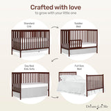 Dream On Me Synergy 5-In-1 Convertible Crib In Espresso, Greenguard Gold Certified Dream On Me