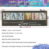 YALKIN Diamond Painting Kits for Adults, Family Diamond Art(31.5x11.8inches) Full Drill Crystal Rhinestone Embroidery Pictures, Wall Decor Stress and Anxiety Relief, Family Diamond Painting YALKIN