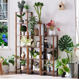 YUFAM 4 Tier Tall Wooden Bookshelf with Storage - Small Bookcase for Small Spaces, Small Shelf for Living Room, Office, Bedroom, Kitchen - Industrial Retro Brown Book Shelf YUFAM