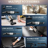 Cordless Handheld Vacuum, Rechargeable Car Vacuum with 16000Pa Powerful Suction, Ultra-Lightweight 1.3lbs, Brushless Motor, Multiple Accessories for Home Office Car Pets Cleaning dormzie